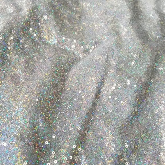 LAST 1 TOP PLUS SIZE SILVER SEQUIN TOP - Picture 3 of 3